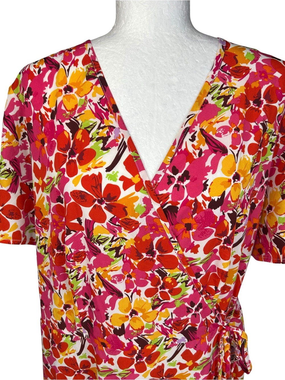 PRETTY GARDEN Summer Maxi Wrap Dress, XXL Wedding Guest Everyday - Picture 7 of 13